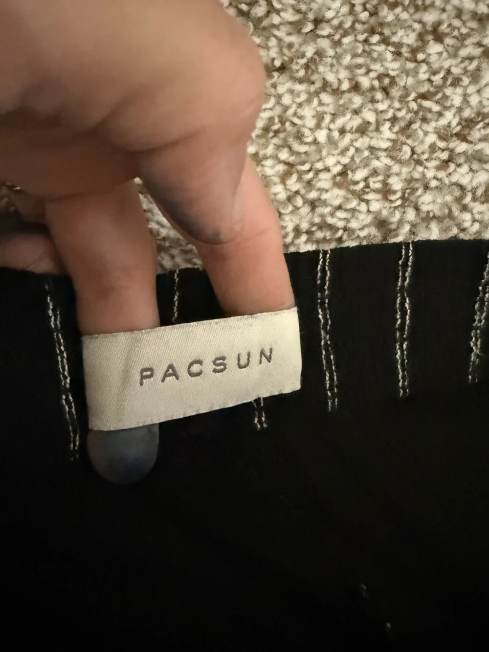 Pacsun Black Stripe Linen Shorts  Men's Black Pinstripe Casual Shorts M